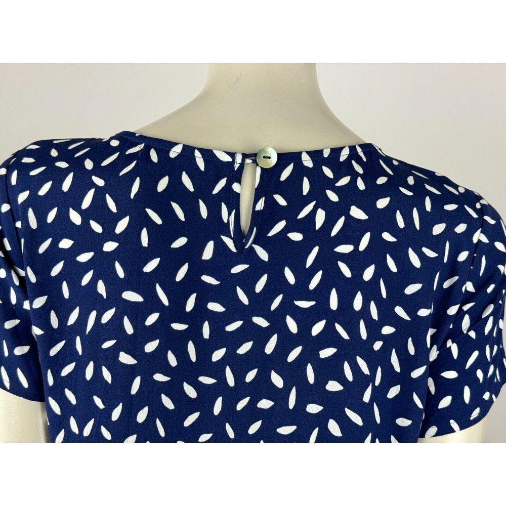 Mister Zimi Short Sleeve Maxi Dress Women 4 EUC Scoop‎ Neck Blue Lightweight - Picture 16 of 16